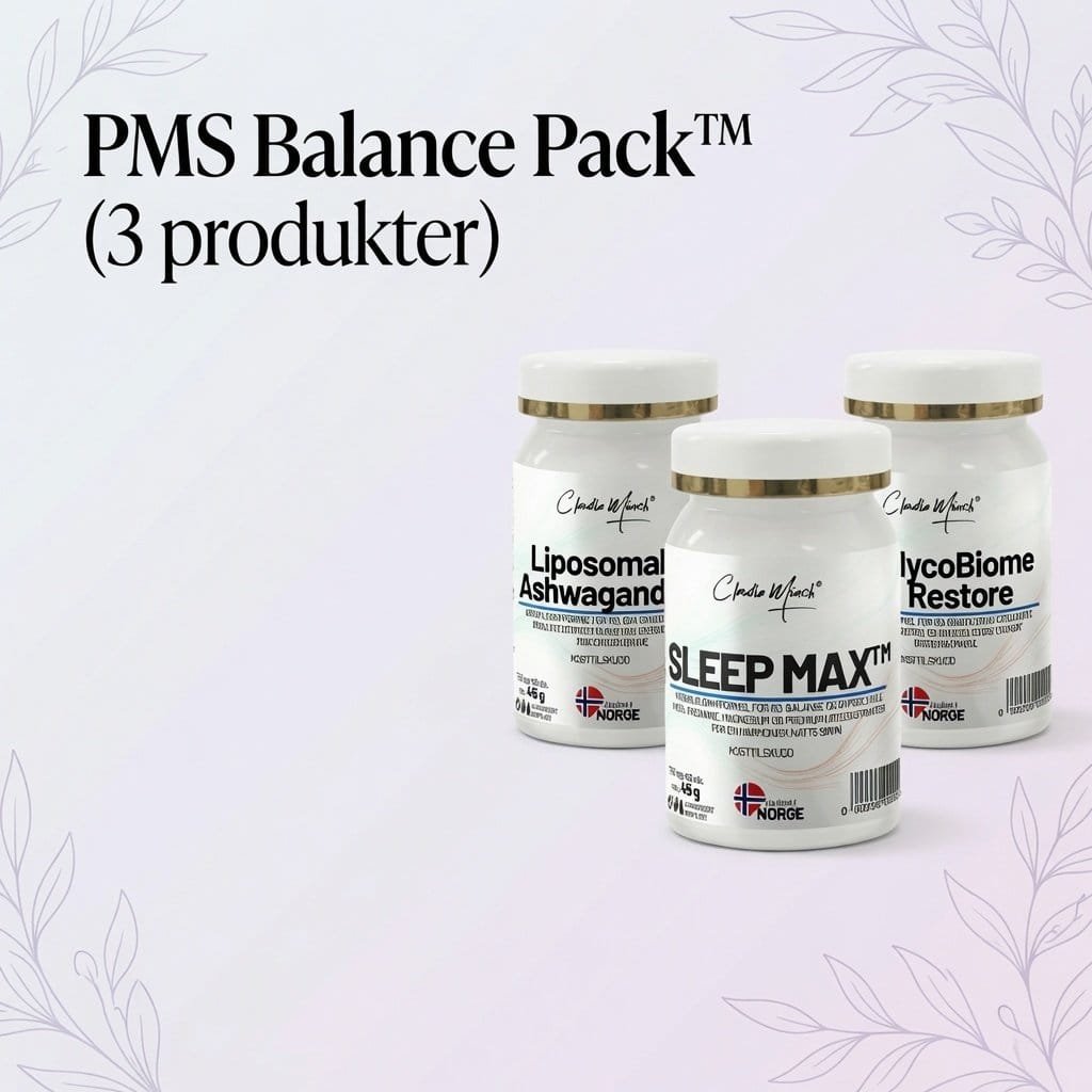 Kosttilskudd for hormonbalanse, PMS Balance Pack med tre produkter av Claudia Münch.