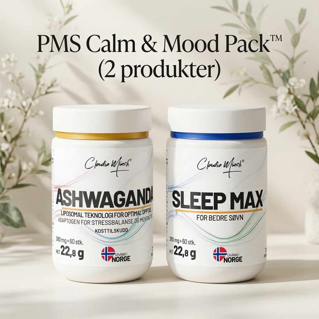 PMS Calm & Mood Pack med Ashwagandha og Sleep Max for stress og bedre søvn.