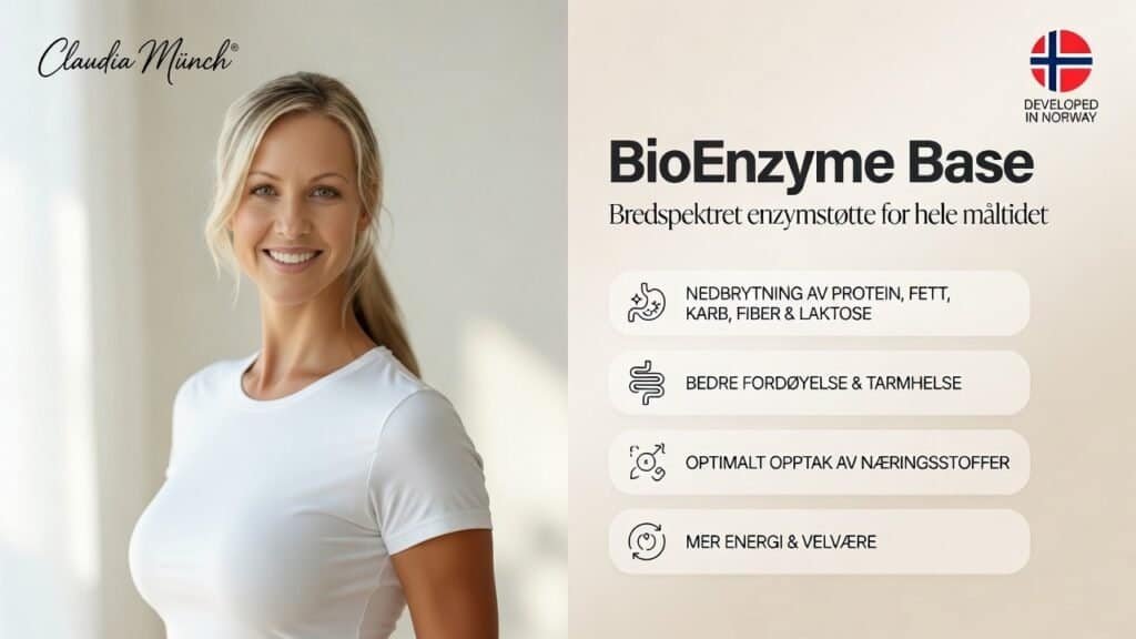 Claudia Münch promoterer BioEnzyme Base, et bredspektret enzymtilskudd for helsemessig fordøyelse og.