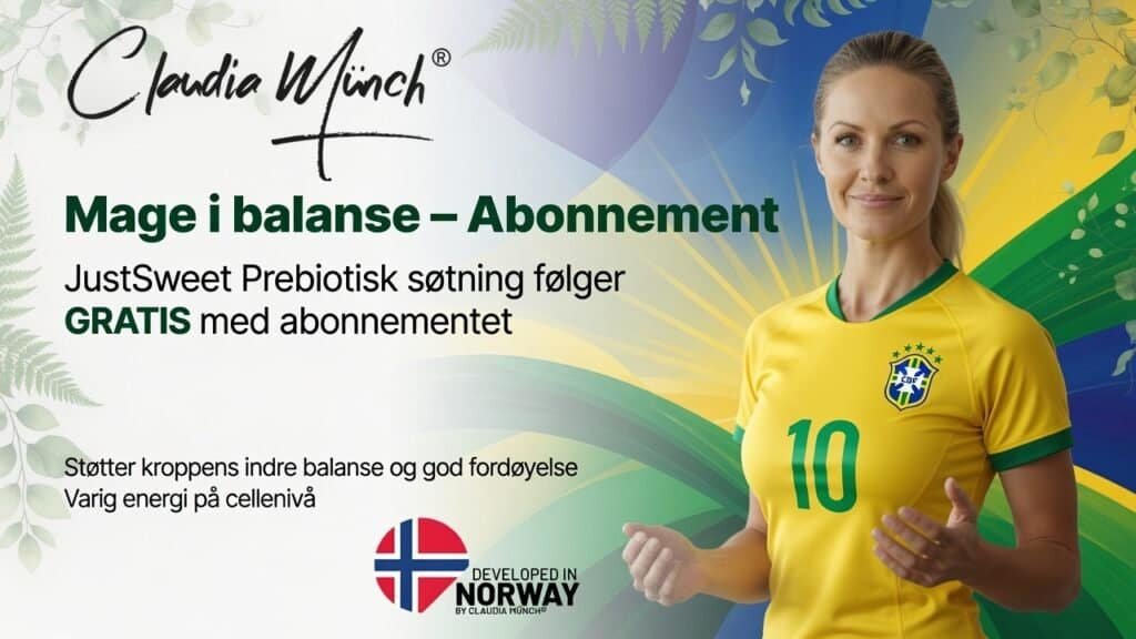Claudia Münch i en gul brasiliansk fotballdrakt med nummer 10, smilende.