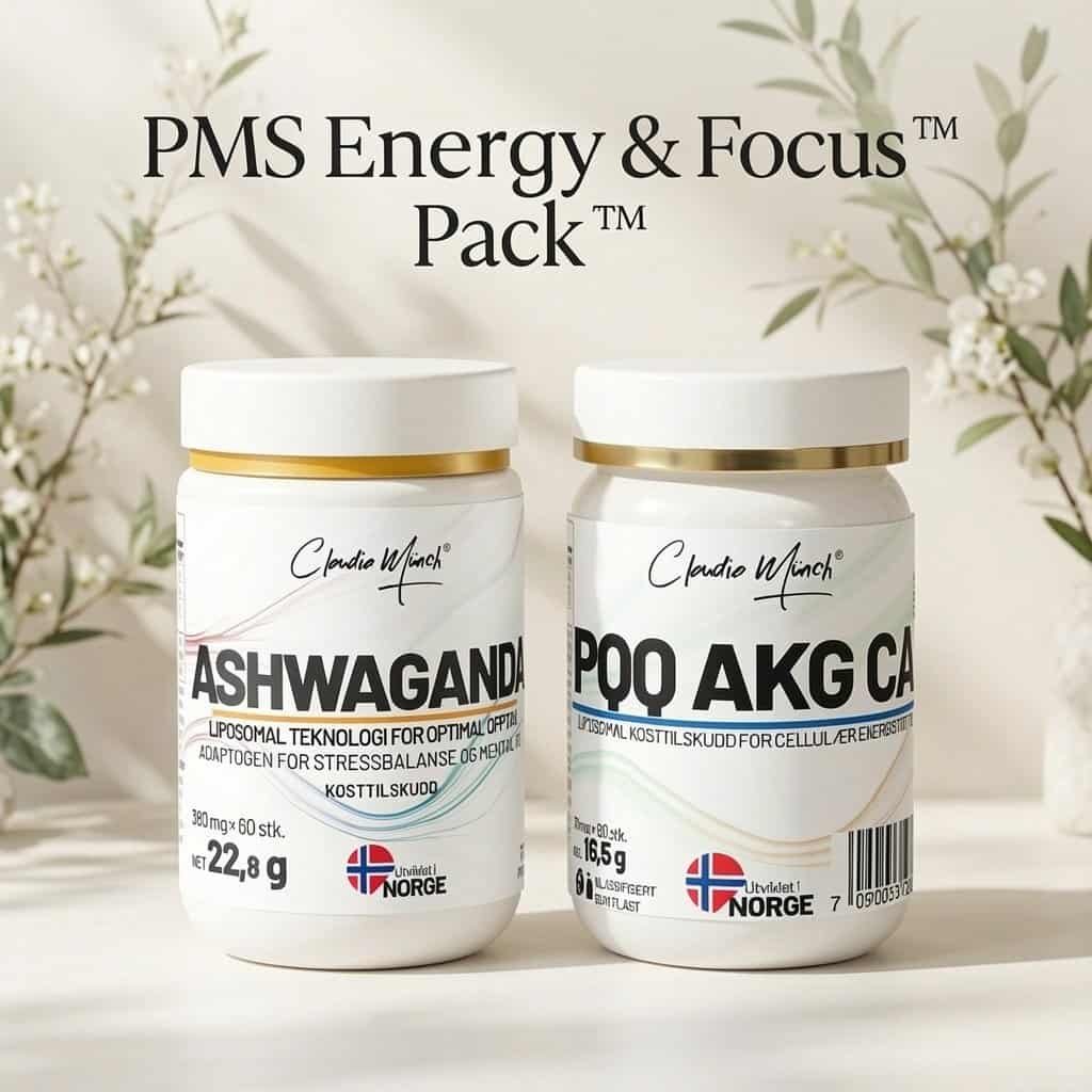 Kosttilskudd for energi og fokus, PMS Energy & Focus Pack med Ashwagandha og Poq Akga.